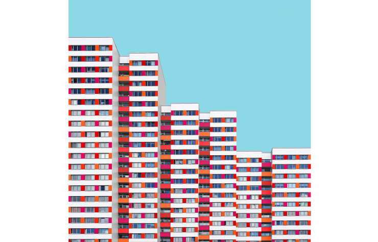« Stepwise », 2017 (immeuble Platz der Vereiten Nationen, Berlin, 1970).