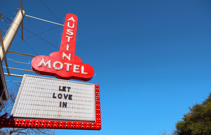 Le logo un brin provocateur du motel…