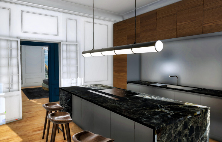 Triode a reconstitué en réalité virtuelle un appartement haussmannien de 120 m2.