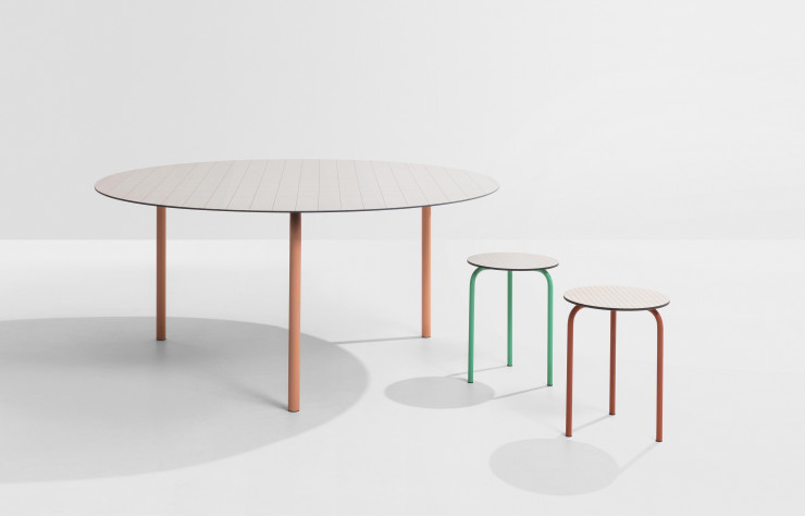 Table et tabouret « Check ».
