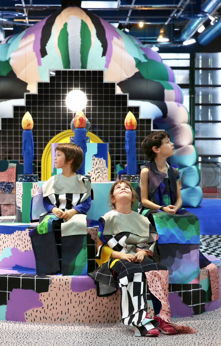 « Galerie Party », une installation qui s’est déployé en trois temps à la Galerie des enfants du Centre Pompidou. Ici, l’« Acte II ».