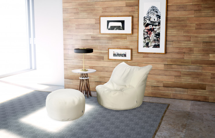 Fauteuil et pouf « Etoile ».