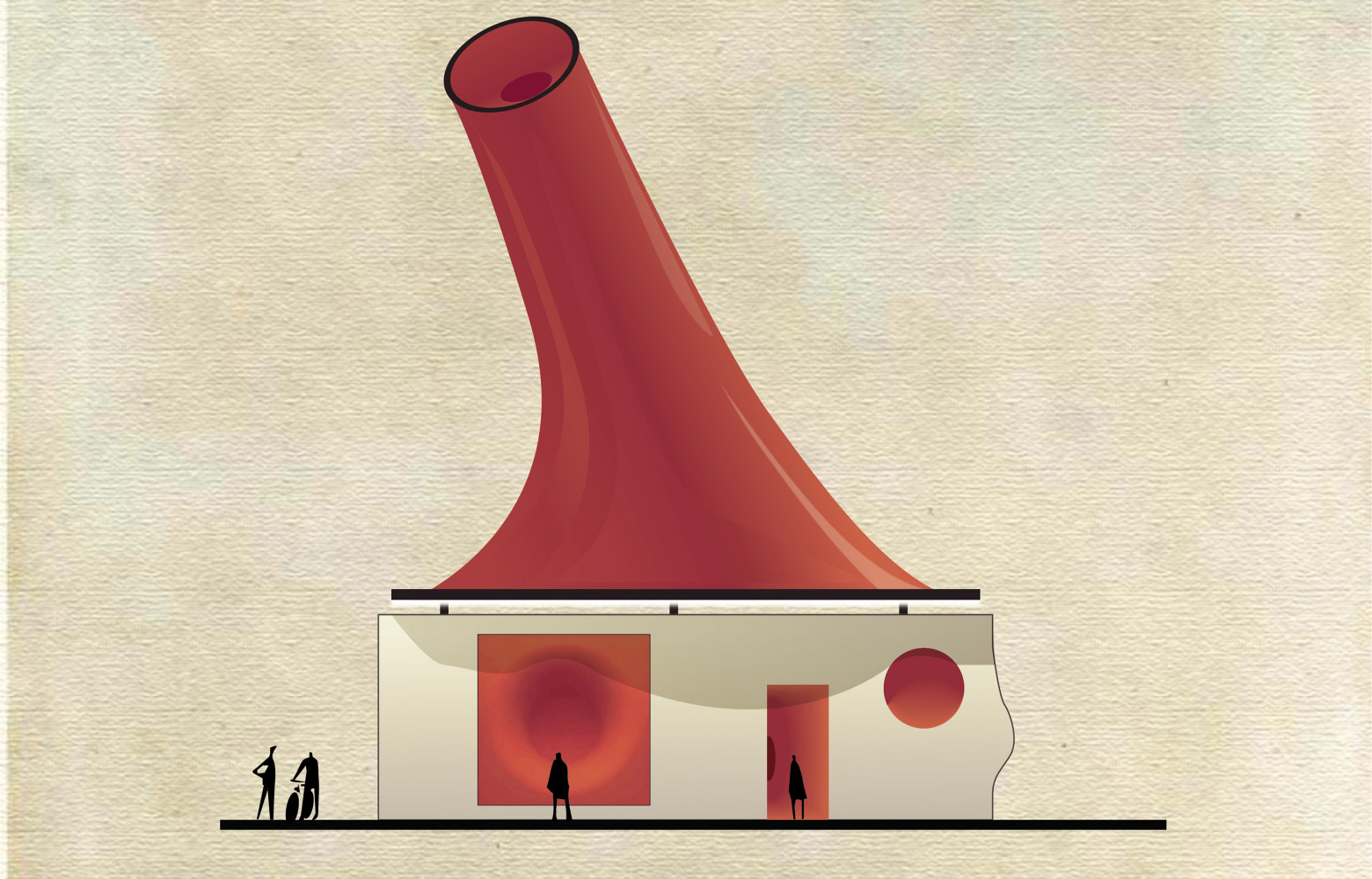 Anish Kapoor, The Elastic Emptiness (le vide élastique). Les œuvres monumentales de l’artiste britannique, réalisées à l’aide...