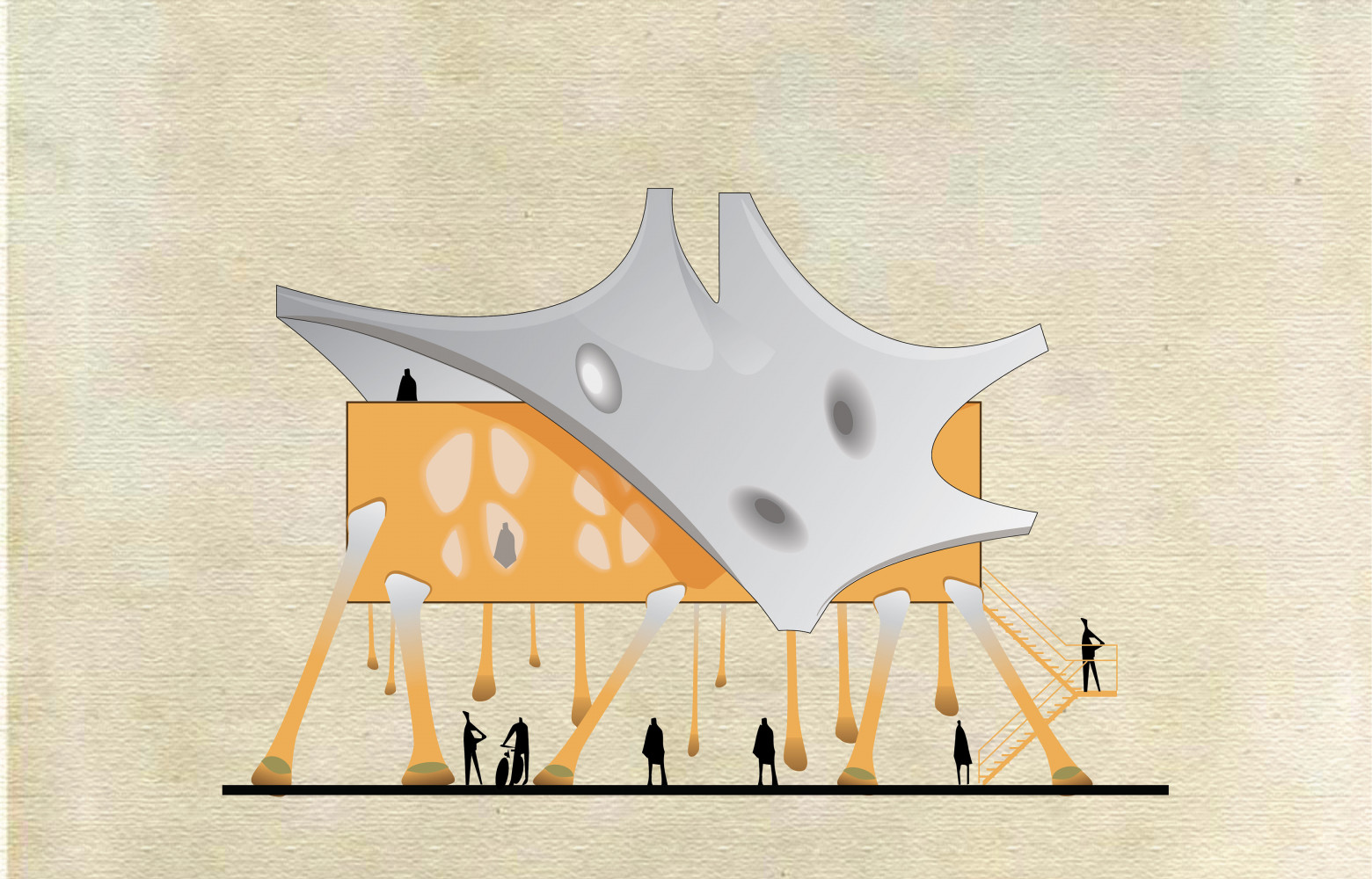 Ernesto Neto, The Sensual Refuge (le refuge sensuel). Le caractère biomorphe et organique des sculptures de l’artiste...