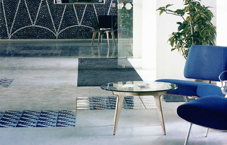 Le lobby de l’hôtel Parco dei Principi (1962), à Sorrente.