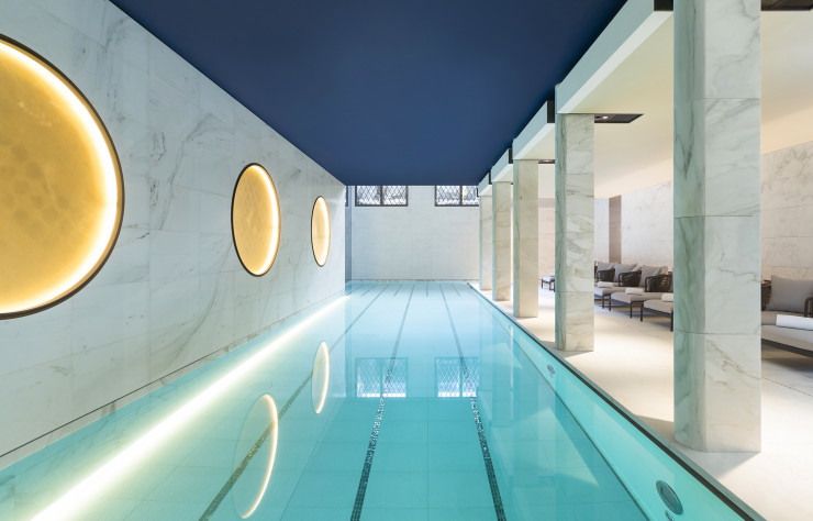 Sept mètres ont été creusés sous l’édifice afin de construire un spa de 700 m2 avec piscine.