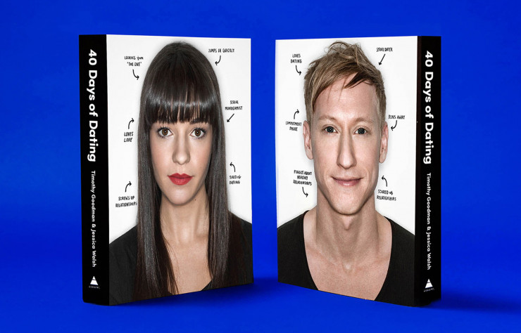 « 40 Days of Dating » a fait se rapprocher Jessica Walsh et Timothy Goodman. D’une expérience humaine, traduite en langages graphiques dans un blog, a été tiré un livre.