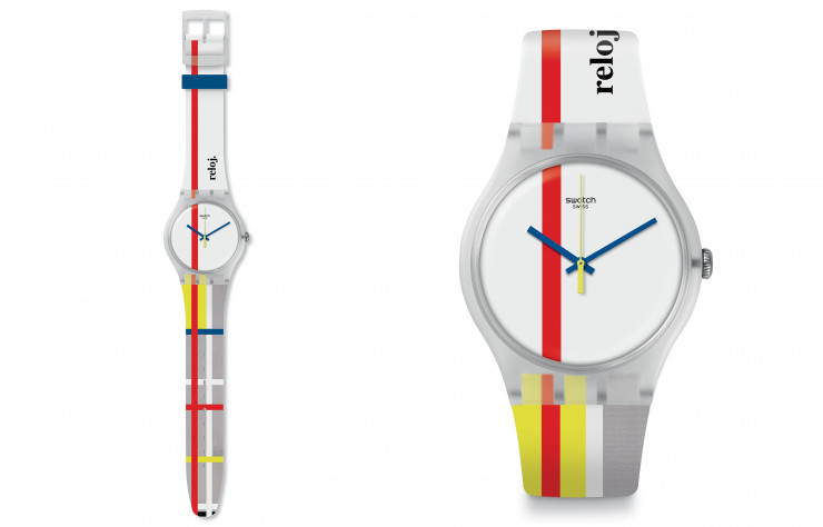 Montre « The Red Shiny Line », inspirée par « New York City 3 » de Piet Mondiran (1872-1944).