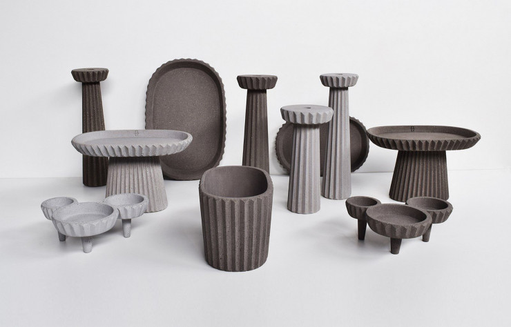 La collection Siman de Gian Paolo Venier amène le béton sur nos tables.