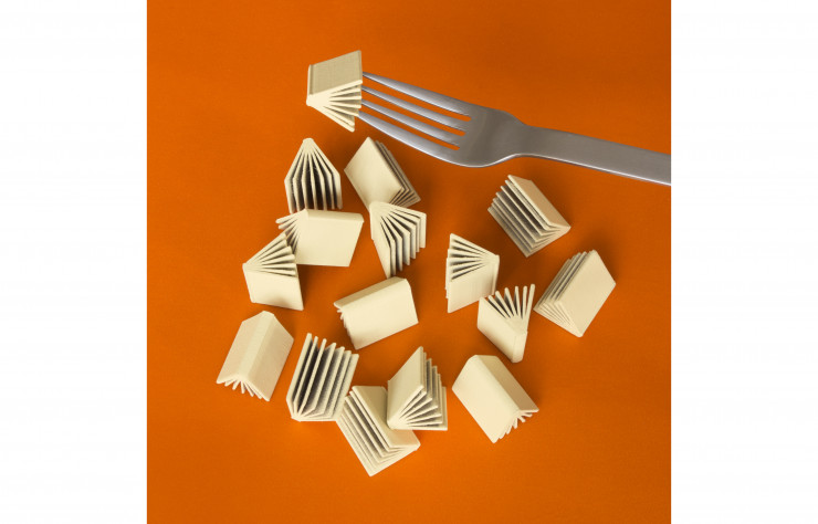 Les pâtes-livres de Laurent Massaloux.