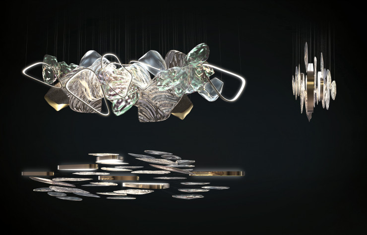 Lustre du studio Albal, en collaboration avec le verrier Lasvit.
