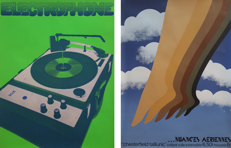 Affiches « Electrophone » et « Nuances aériennes » du Studio Prisunic.