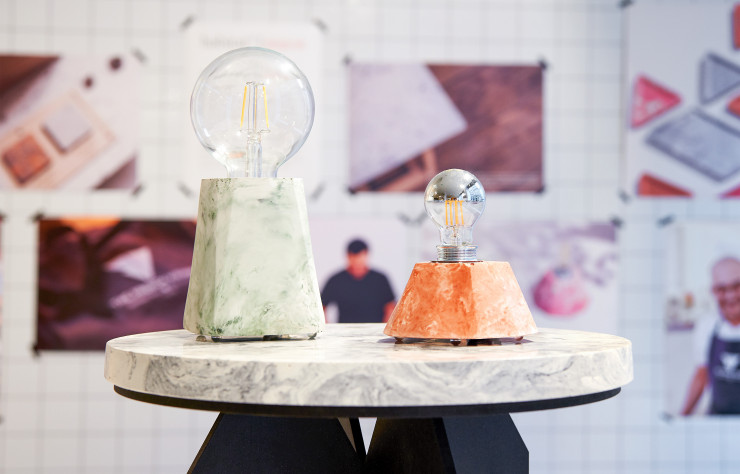 Les lampes font partie des dernières pièces développées par le duo.