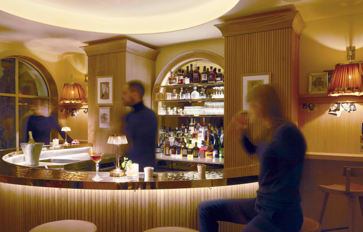 Le bar à cocktails et sa carte exclusive signée Nico de Soto.