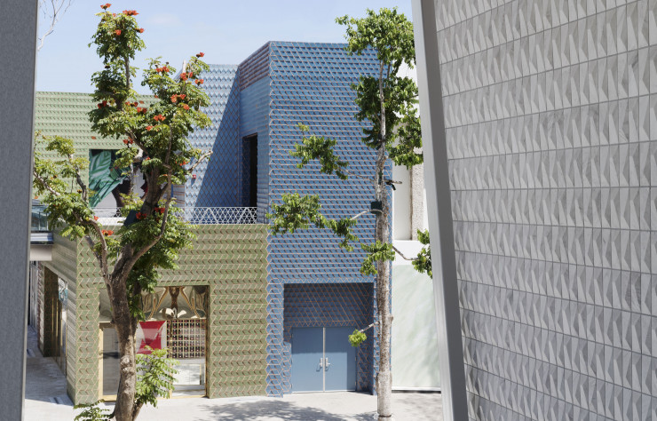 Pour la couleur des façades, l’agence s’est inspirée des cabines de plage, de la végétation et des minéraux de la Floride.