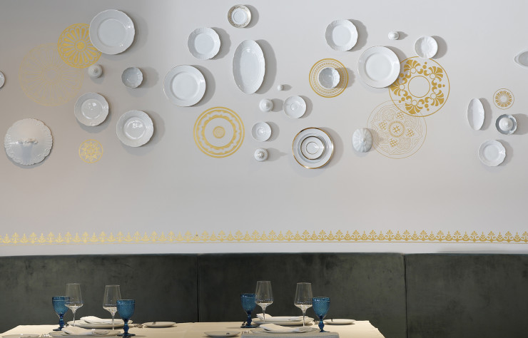 Sam Baron a été sollicité en tant que consultant artistique pour l’hôtel Montebelo Vista Alegre d’Ílhavo, au Portugal, inauguré en 2015.
