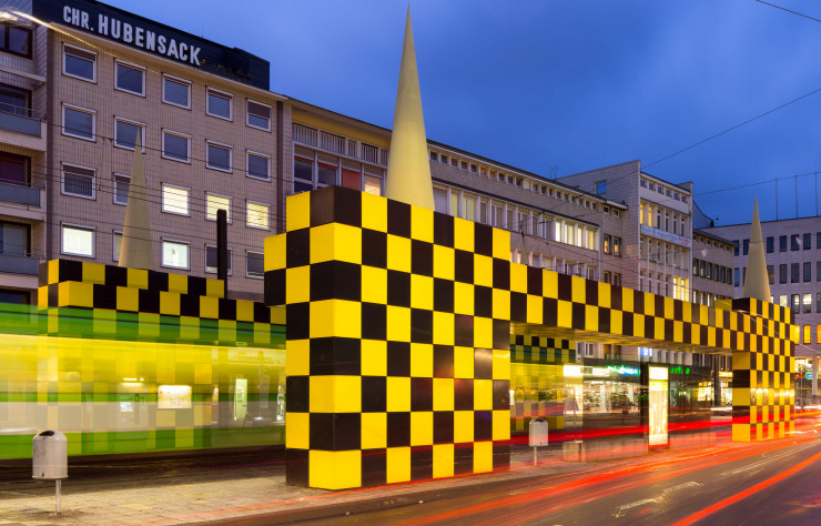 Station de bus à Hanovre (1988).