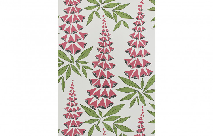 Papier peint « Foxglove » du label MissPrint chez Au fil des Couleurs