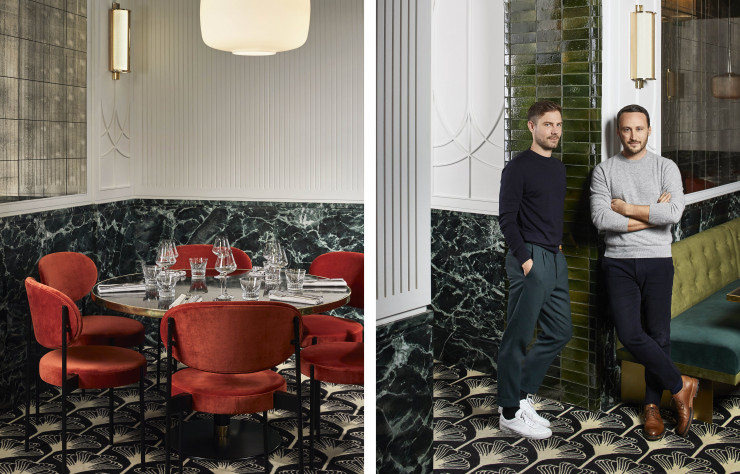 Emil Humbert (à gauche) et Christophe Poyet ont forgé un style qui oscille avec classe entre vintage et contemporain.