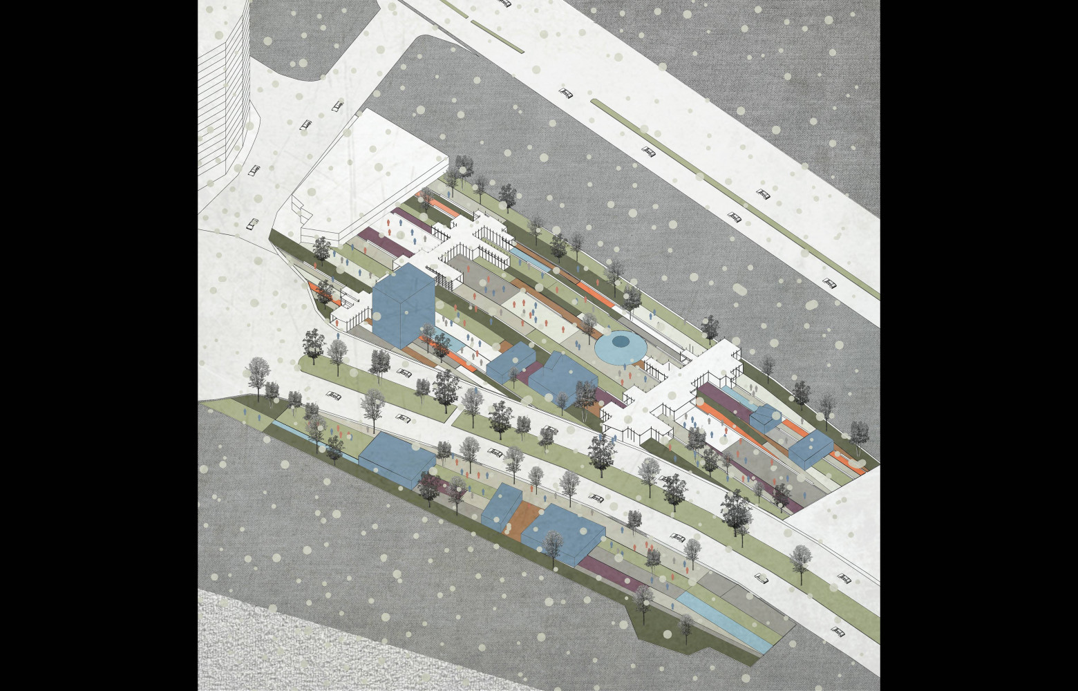 « The Island », Tabri (Iran, 2016). Déconnecté de son contexte urbain, le projet réunit des aires des jeux,...