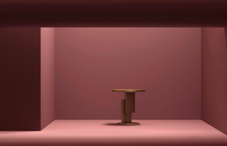 La table Stack aux couleurs laiton.