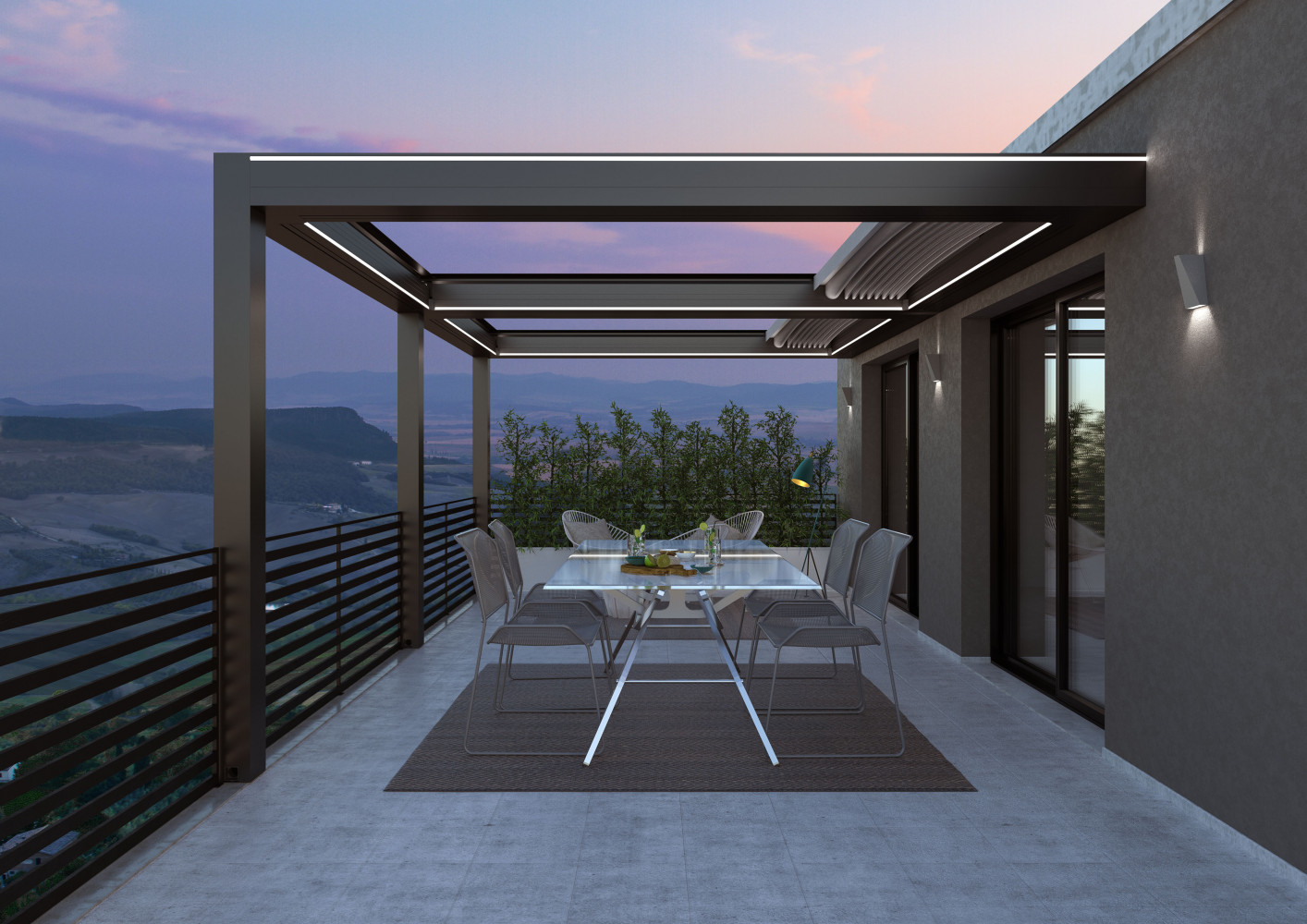 1. Pergola Gennius Isola 3, KE Outdoor Design Une hauteur minimale en clef de voûte. Dans la...