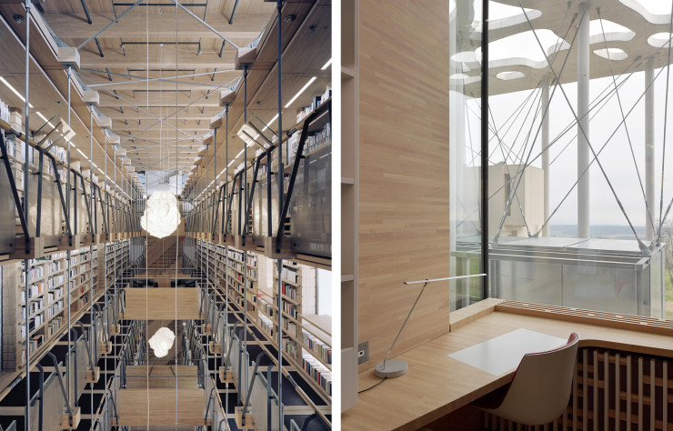 La bibliothèque ouverte depuis 2013 donne accès à environ 80 000 ouvrages consacrés aux XXe et XXIe siècles.