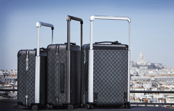 Bagages à roulettes dessinés pour Louis Vuitton.