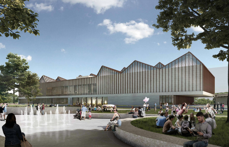 Image de synthèse du futur Latvian Museum, New Hanza City (Lettonie).