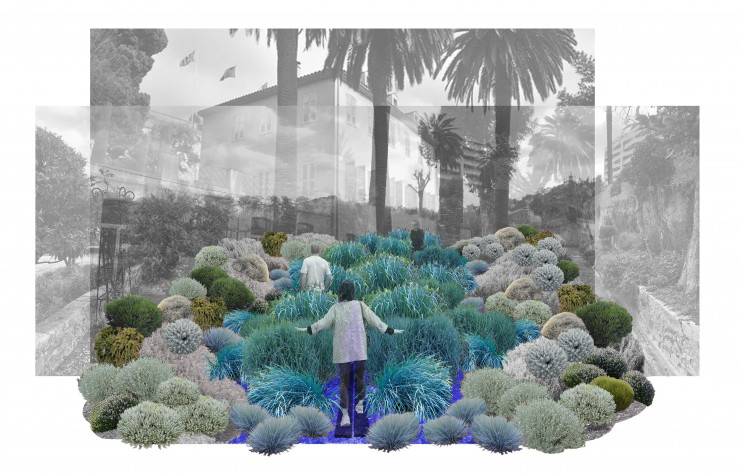 Présenté par Agnès Emonet et Olivier Pelloux, le jardin « Au fil des flots » dessine « les vagues d’une mer végétale » à Grasse.
