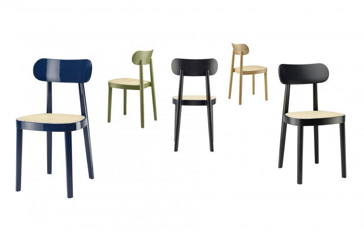 Avec « 118 », Herkner a livré à Thonet sa version épurée de la chaise de bistrot dessinée par Michael Thonet en 1859.
