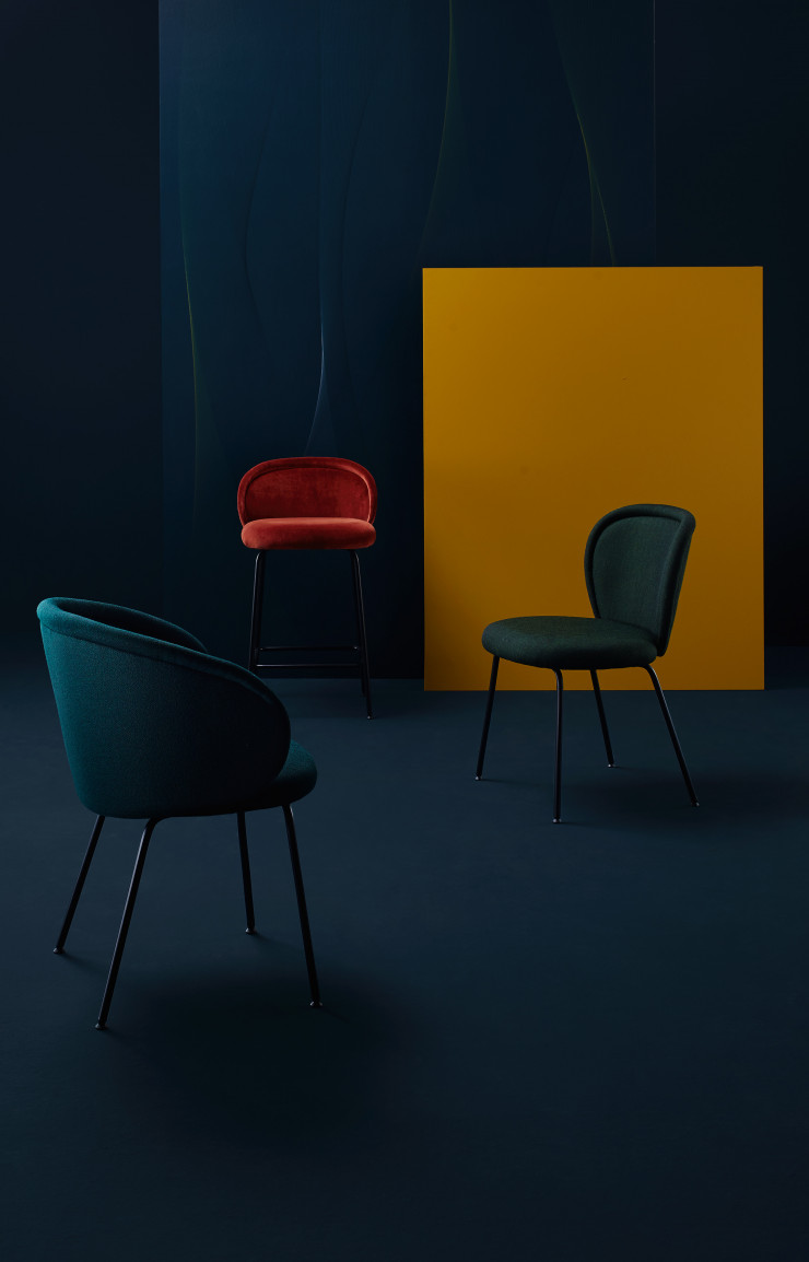 Lassé des teintes pastelles, Sebastian Herkner a opté pour tonalités relativement soutenues, « plus élégantes et opulentes ».
