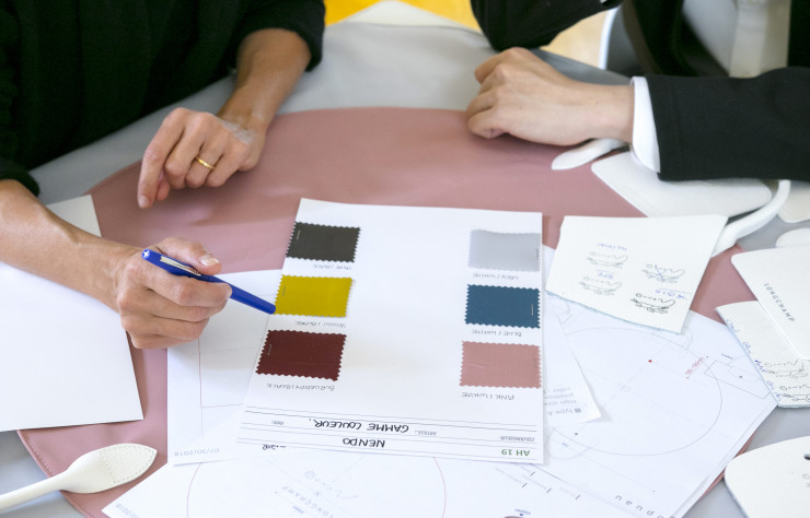 Travail sur la palette de la collection « Katachi ».
