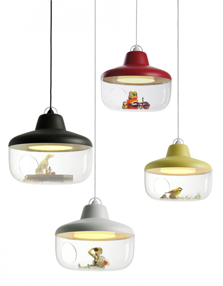 Suspensions Favourite Things, en polypropylène, design Chen Karlsson, 299 € pièce. ENOstudio.