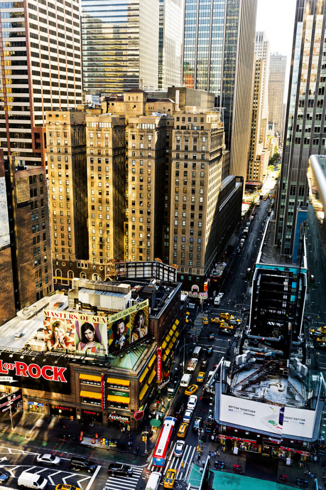 NEW YORK L’agitation de Times Square depuis l’hôtel CitizenM.