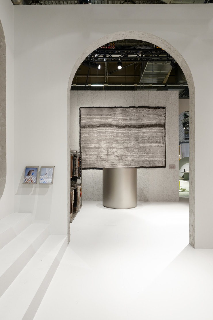 Le tapis Parvata présenté sur le stand de CC-tapis au salon Maison & Objet de janvier 2019.