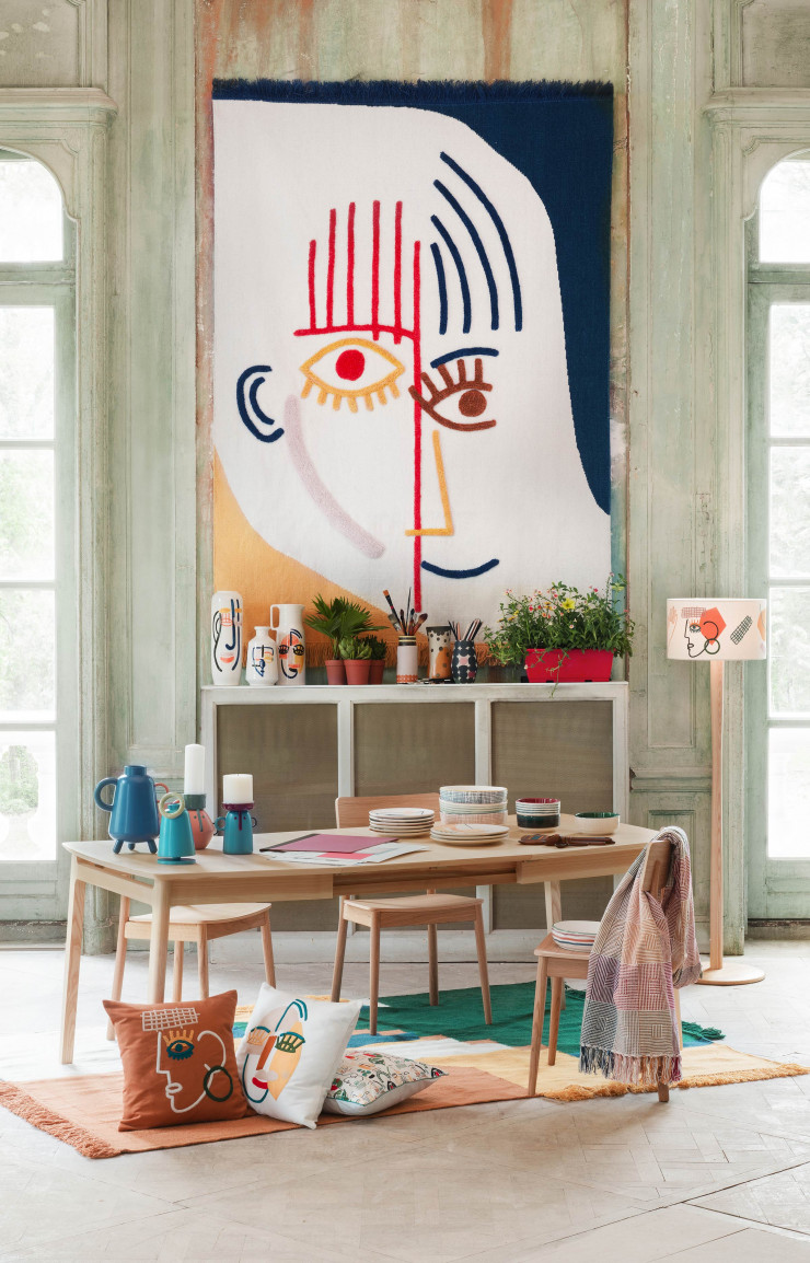 Tapis et accessoires de la collection « Vallauris ».