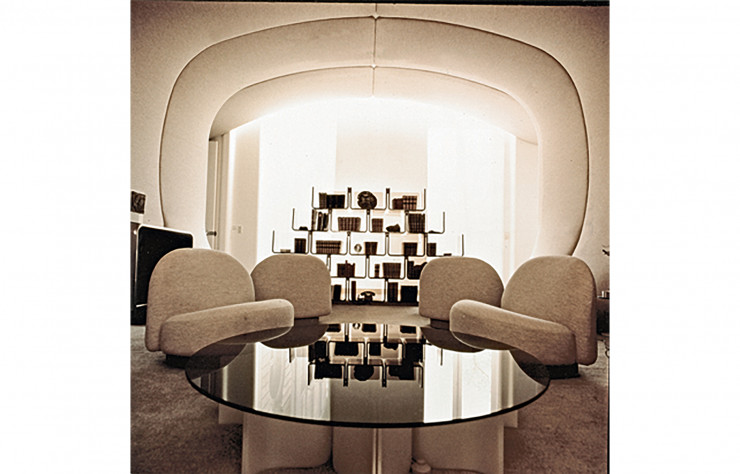 Vue du fumoir de l’Elysée sous la présidence de Georges Pompidou.