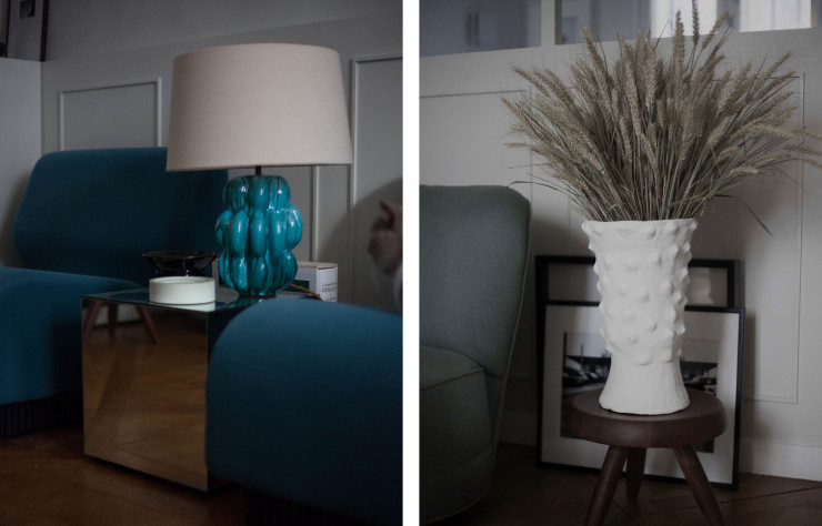 Fauteuils Modular de Don Chadwick (Herman Miller), lampes Vaughan et Chablis.