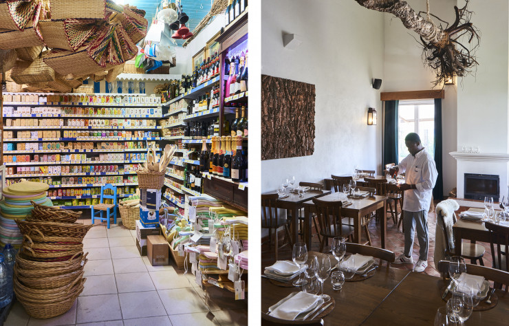 De beaux articles de vannerie, des vins fins, des conserves haut de gamme, mais aussi du dentifrice et de la pâtée pour chat… On trouve de tout dans l’épicerie-bazar de Jose Maria Gomes. Quelques mètres plus loin, le commerçant vient d’ouvrir un restaurant à tapas de la plus belle espèce.