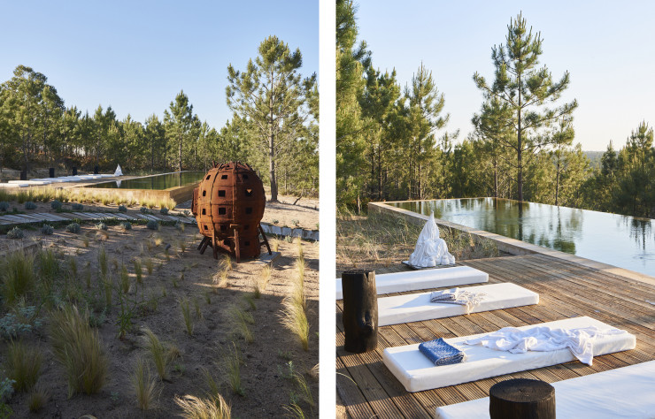 Les noces entre nature ,et culture, voilà ce que célèbre le jeune mécène Miguel Macedo Bastos de Carvalho dans son immense propriété de Melides Art.