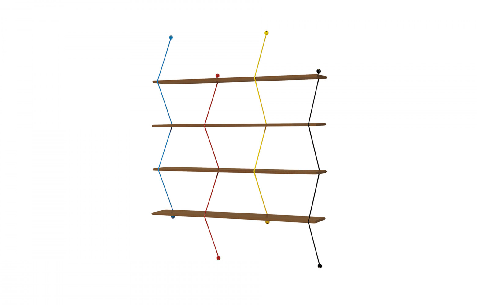 Étagère Climb, en noyer et métal, design Bashko Trybek, 720 €. La Chance.