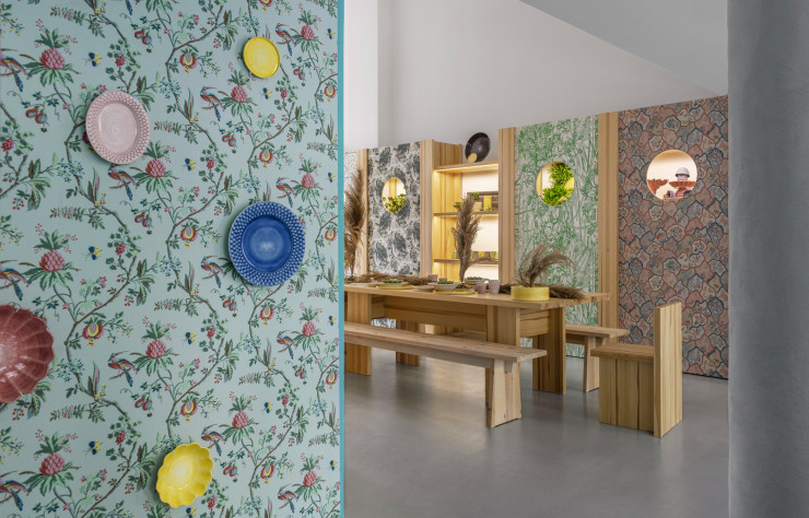 Installation Pierre Frey chez Mateus.