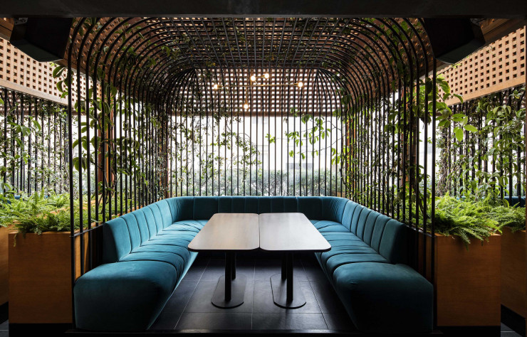 Une des « cage à oiseaux » XXL du restaurant Sax.
