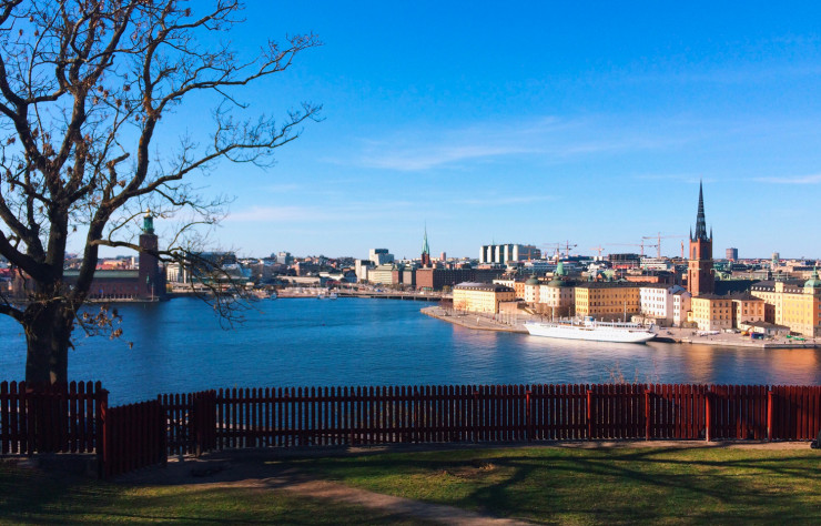Vue de Stockholm depuis le parc Vinterviken.