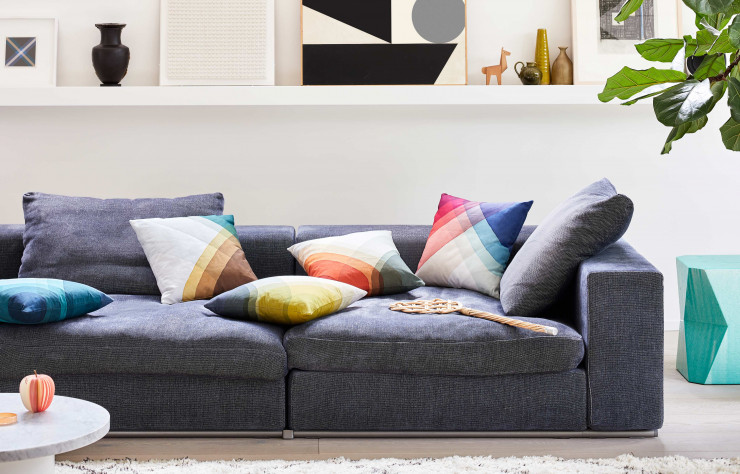 Coussins Herringbone de Raw Edges (2019, Vitra).