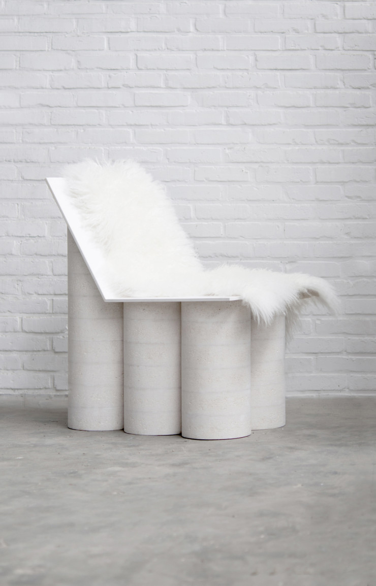 Bolder Chair II, fauteuil en cuivre et pierre (2019).