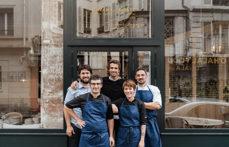 L’équipe de l’Avant-Poste avec Florent Piard en haut à gauche et Gaëtan Coculo juste devant lui.