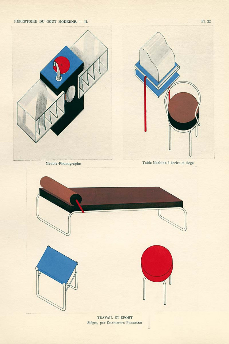 Planche « Travail et sport » dans le Répertoire du goût moderne, vol. II, 1929.