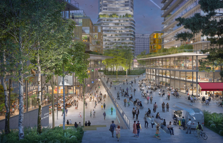 Objectif : rompre avec l’architecture de dalle et rendre l’espace public aux piétons.
